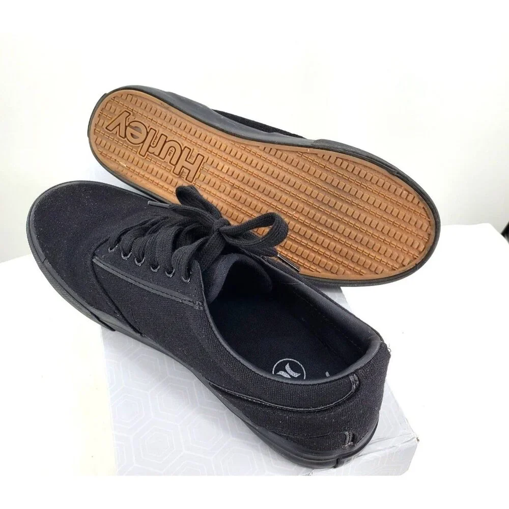 Hurley 8 Sneaker Men Arlo Canvas Lace-up Casual Shoes Classic Black Athleisure